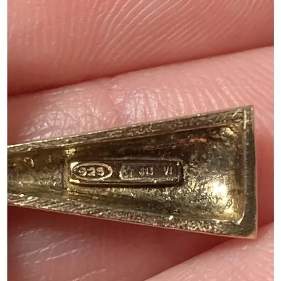 Vintage 1970’s Gold Plated .925 Sterling Silver Ankh Pendant Cross Italy Enamel - Picture 14 of 14